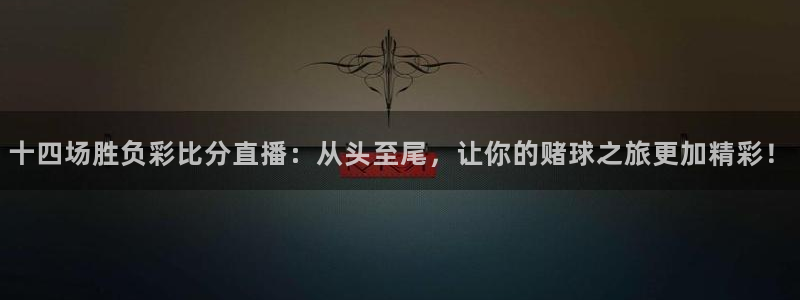 球帝833直播入口：十四场胜负彩比分直播：从头至尾，让你的赌球之旅更加精彩！