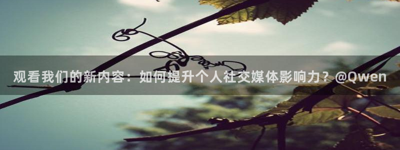 833nba直播免费高清直播：观看我们的新内容：如何提升个人社交媒体影响力？@Qwen